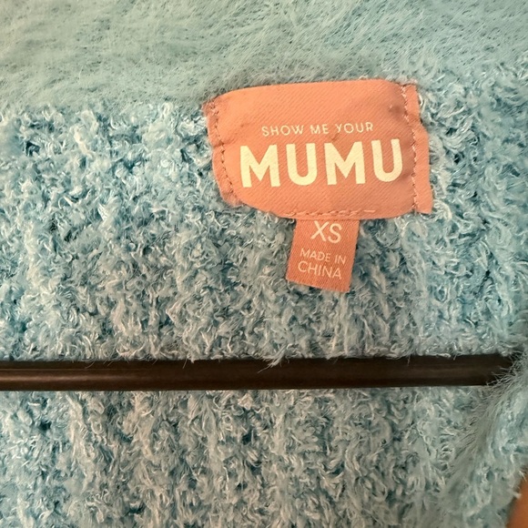 Show Me Your Mumu Women's Clemmie Cardi in Highlighter blue size XS - Picture 7 of 10
